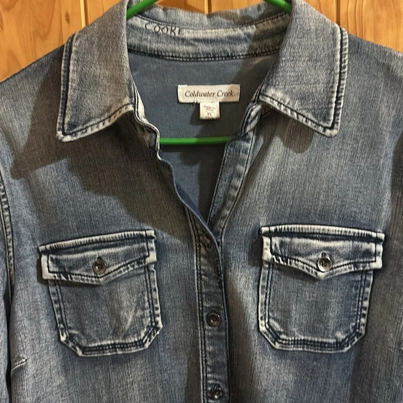 Coldwater Creek Chambray Jacket/Shirt - Picture 2 of 8